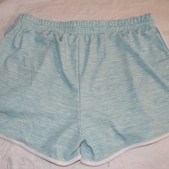 Shosho Blue Space Dye Athletic Shorts Sz L Drawstring Pockets Running Track NWT - Picture 3 of 7